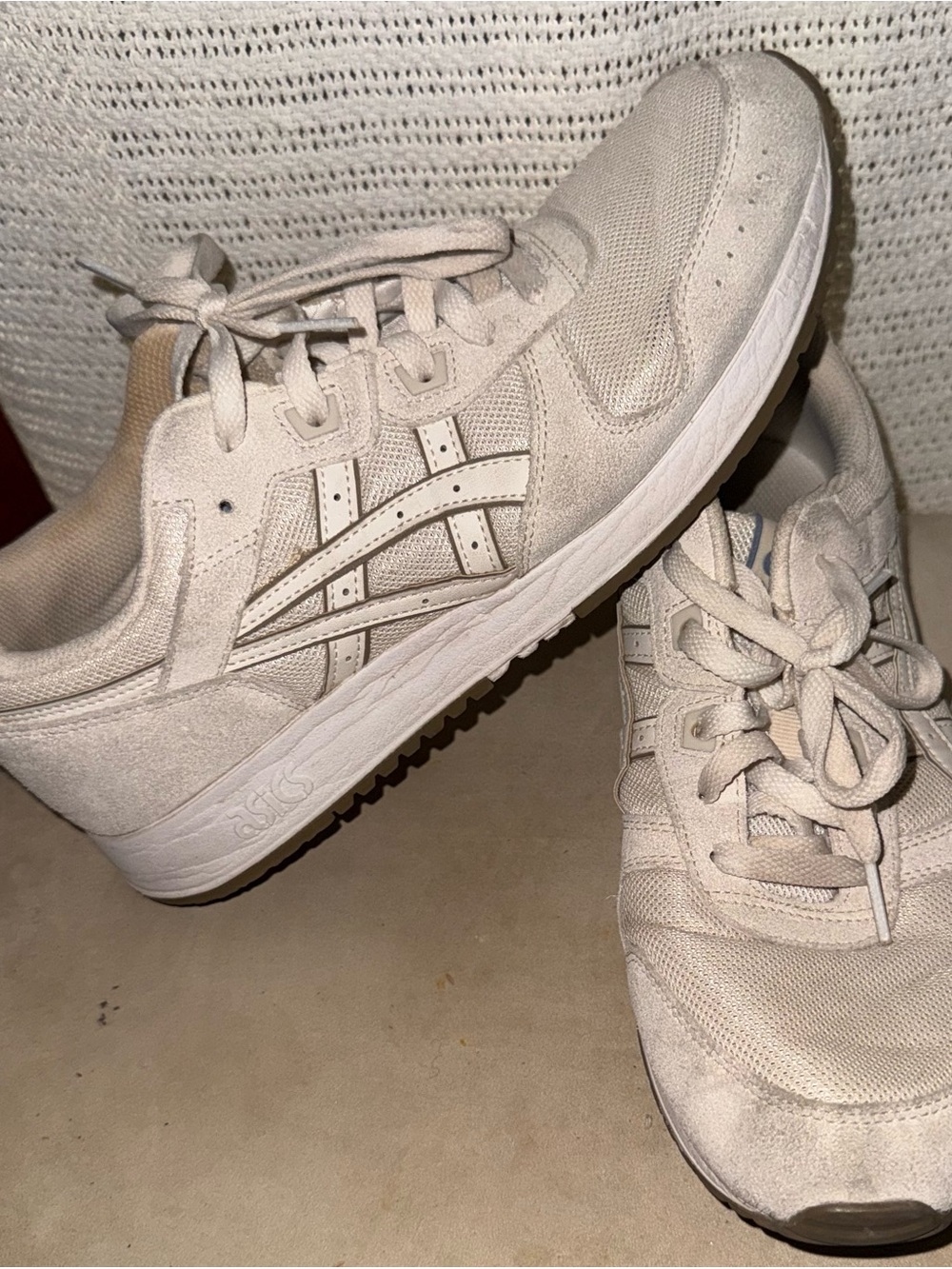 Asics Beige White Men's Sneakers